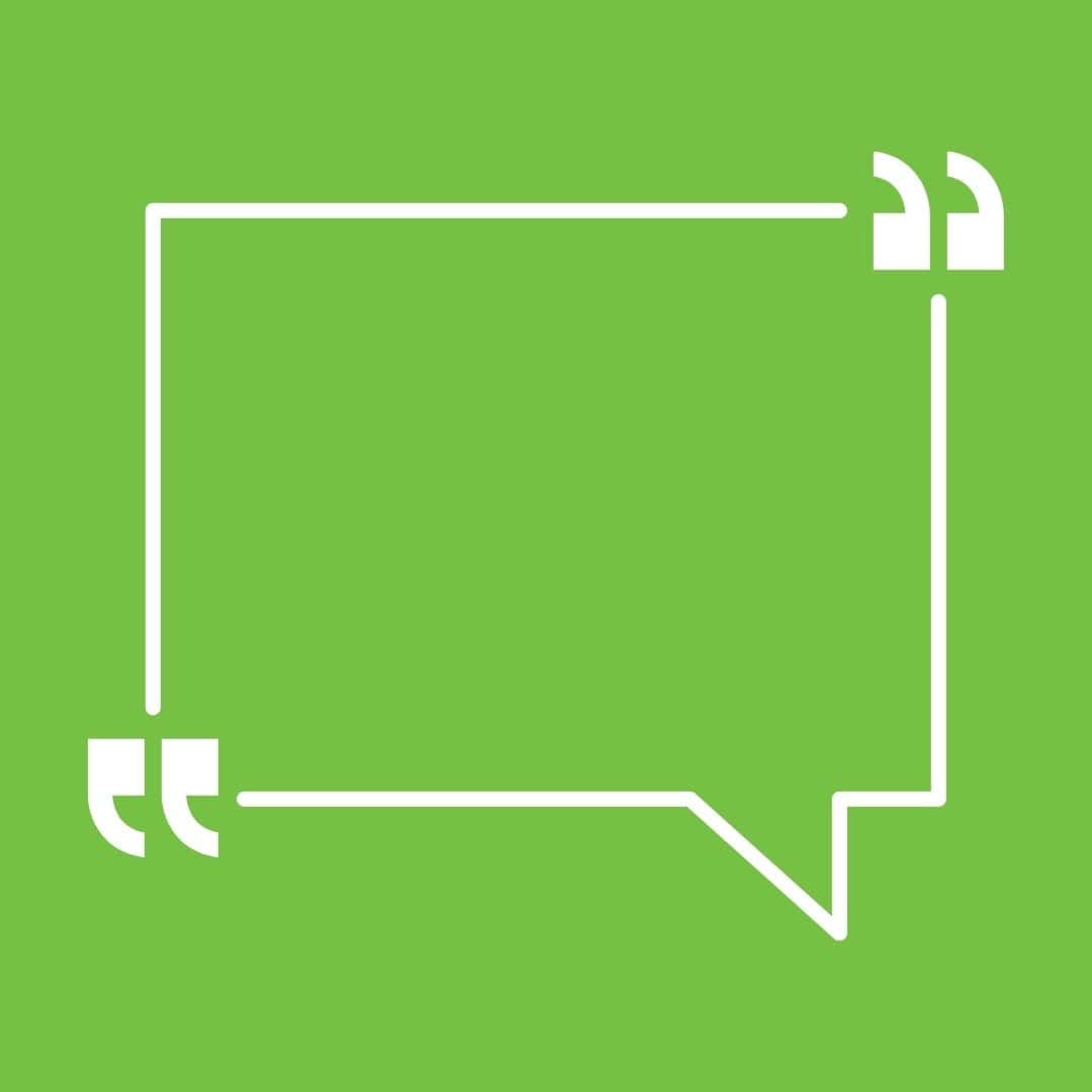 Sprechblase für Zitate