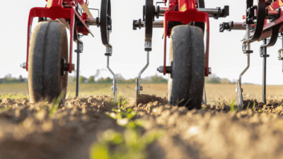 Steketee Maschine Nahaufnahme Rad